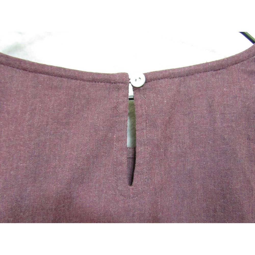 J. Jill Blouse Womens Large Burgundy Excellent Embroidered Beaded Linen Blend - Picture 3 of 13